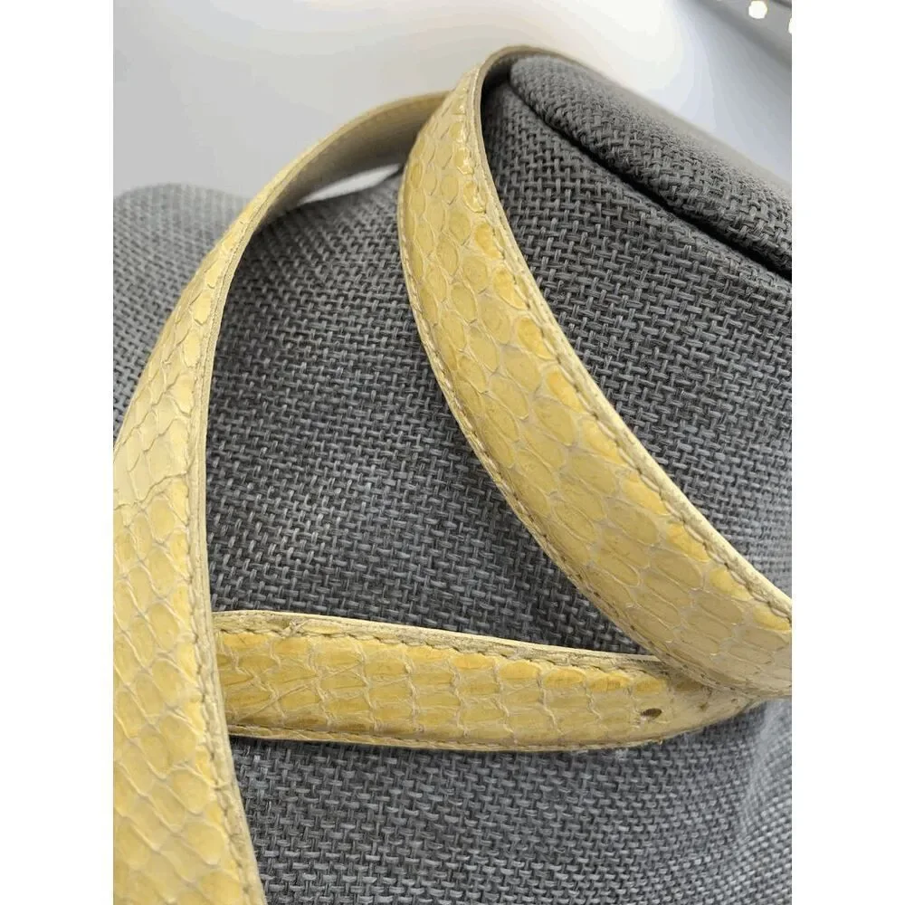 Vintage Yellow Snake Skin Belt